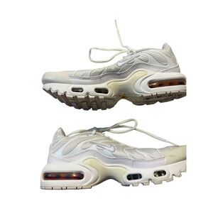Nike Air Max Plus GS White CW7044-100 Mens 5Y Womens 6.5 Sneakers TN Tuned Air